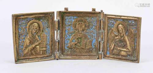 Small 3-piece travel icon, Russia,