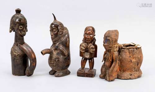 Four African figures or anthropomo