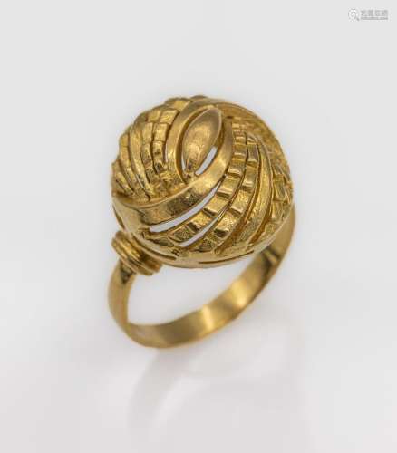 18 kt gold ring, approx. 9.4 g