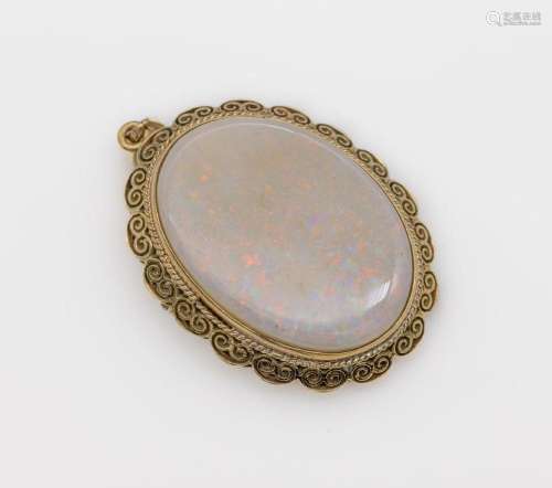 8 kt gold opal-brooch/pendant,