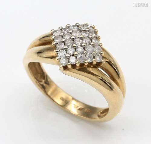 14 kt gold brilliant-ring,