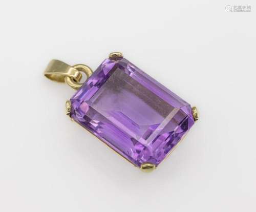 14 kt gold amethyst-pendant