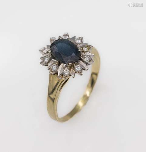 14 kt gold sapphire-ring