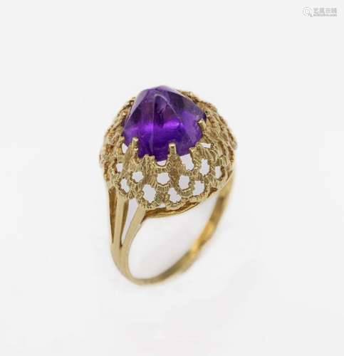 14 kt gold amethyst-ring,