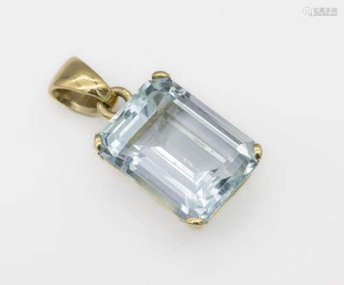 14 kt gold aquamarine-pendant