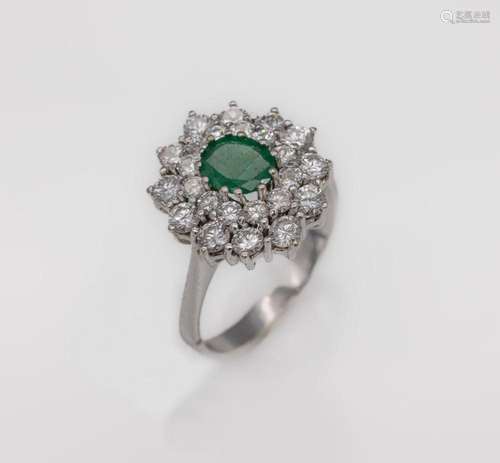 14 kt gold emerald-diamond-ring