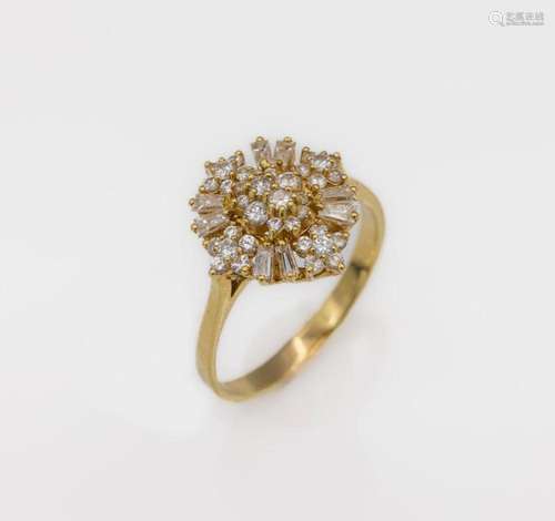 18 kt gold diamond-ring,