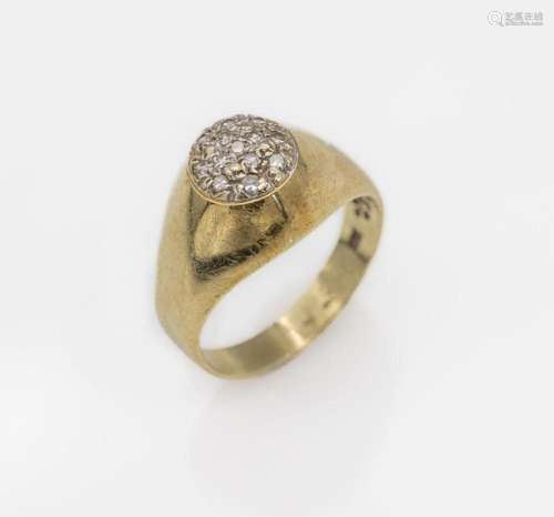 14 kt gold diamond-ring,