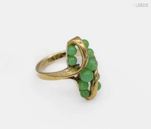 14 kt gold chrysoprase-ring,