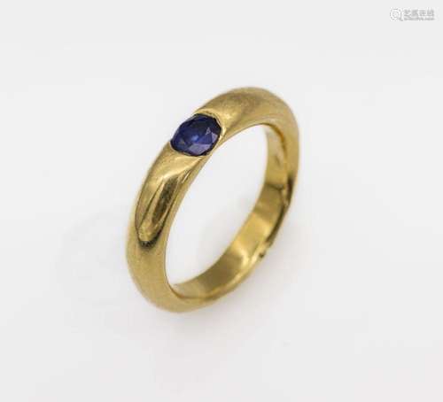 18 kt gold sapphire-ring, tested