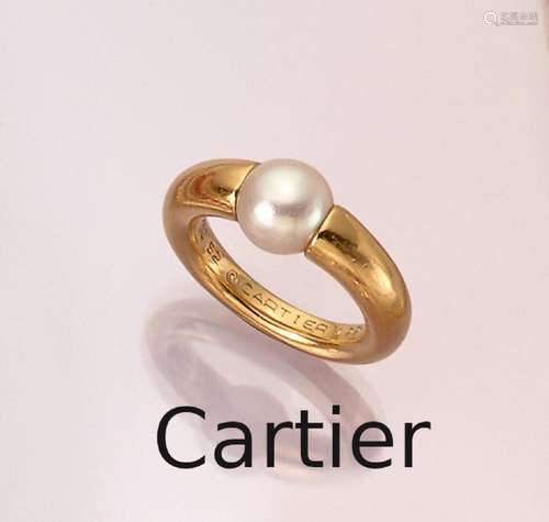 18 kt gold CARTIER cultured pearl-ring