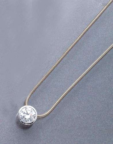 18 kt gold brilliant-necklace,