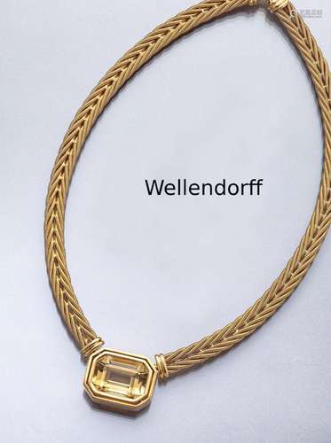 18 kt gold WELLENDORFF citrine-necklace