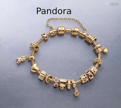 18 kt gold PANDORA bracelet