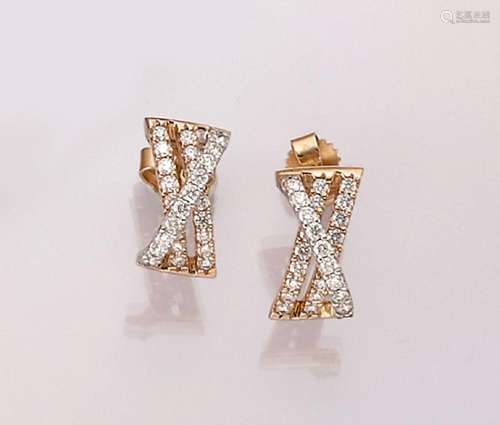 14 kt gold brilliant-earrings