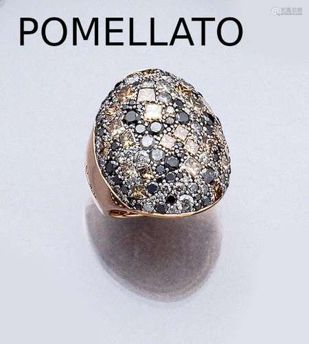 18 kt gold POMELLATO ring with diamonds