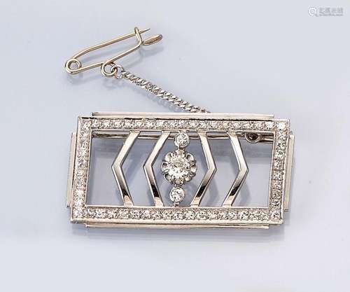 Platinum diamond-brooch