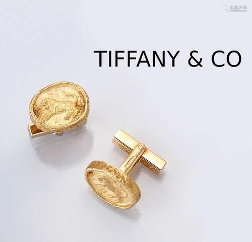 Pair of 18 kt gold cufflinks TIFFANY & CO