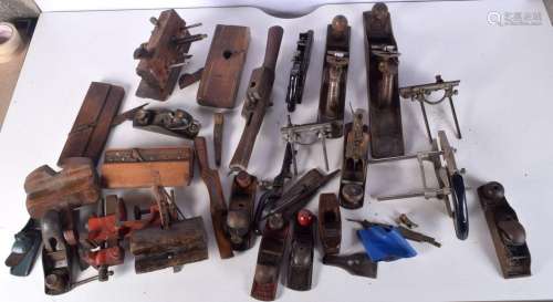 A collection of Vintage planes, clamps, etc. (Qty).