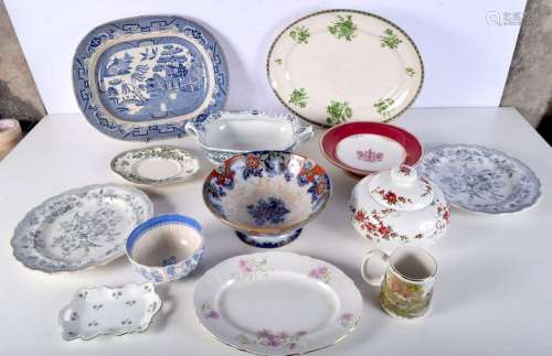 A quantity of English ceramics, including platters, plates, ...