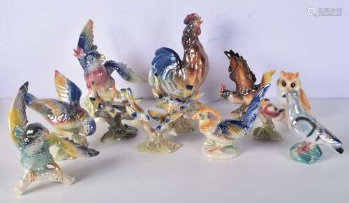 A collection of Dutch Jema ceramic game and exotic birds. 32...