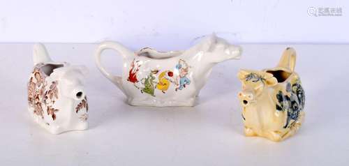 A collection of ceramic cow creamers Clarice Cliff and Crown...