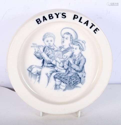 A vintage Carlton ware `Baby`s Plate`. 3 x 19cm.