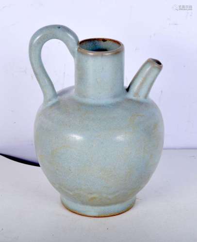 A Chinese porcelain Ru ware wine vessel. 19cm.