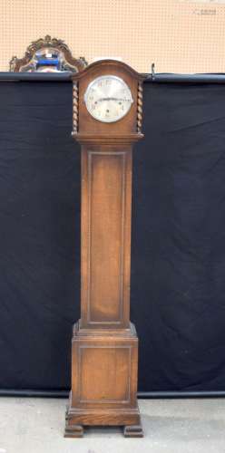 A Mid Century Enfield Grand mother clock 152 x 28 x 18 cm.