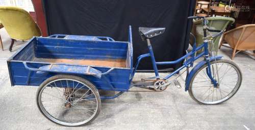 A vintage Chinese 3 wheeled cargo/delivery bike