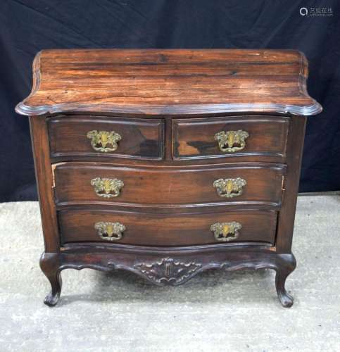 A late 18th/19th Century Portuguese rosewood 4 drawer chest ...