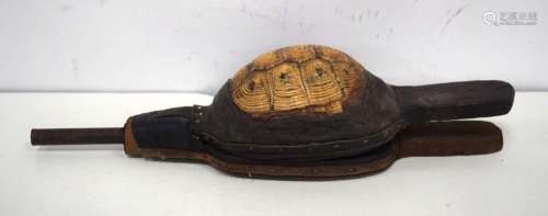 A pair of antique Tortoise shell bellows 43 cm.
