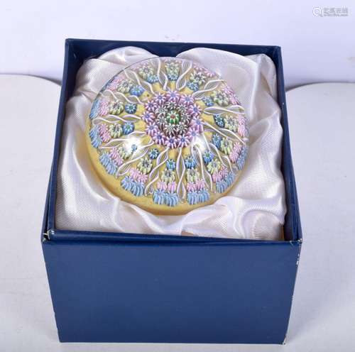 A Kenleys Galactic Sparkle Millefiori paperweight 5 x 8 cm .