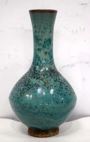 A Chinese glazed pottery vase 23 cm.