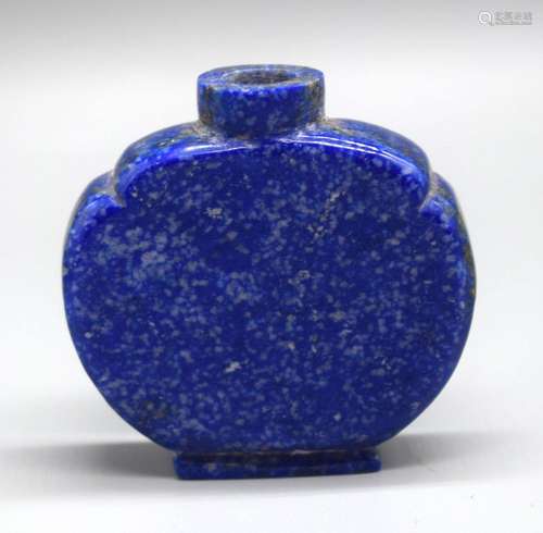 A Chinese Lapis Lazuli snuff bottle 5 x 5 cm.