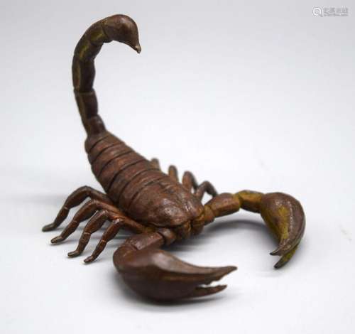 A Japanese bronze scorpion 5 cm.