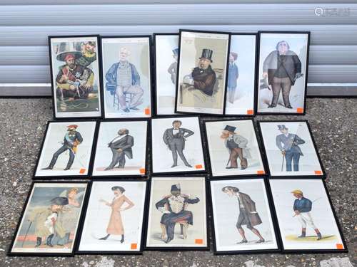 A COLLECTION OF SIXTEEN VANITY FAIR PRINTS. 37 cm x 23 cm. (...