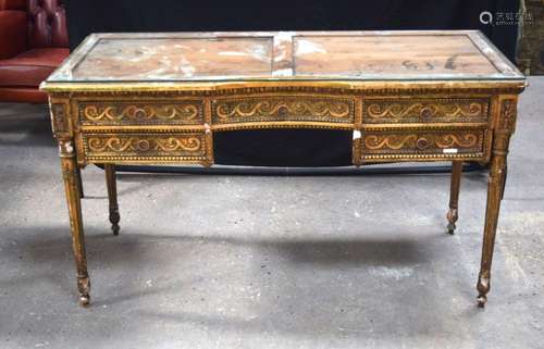 A George III style dressing table with an associated glass t...