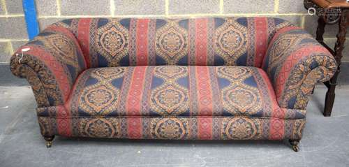 A large Victorian upholstered Sofa patent 18092 with adjusta...