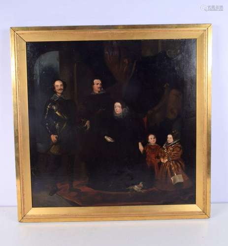 A framed 18/19 th Century European school oil on canvas 62 x...