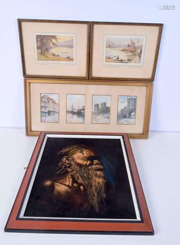 A group of framed prints (4)