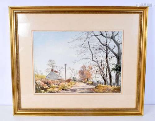 A large framed watercolour a cottage in County Donegal by Fr...