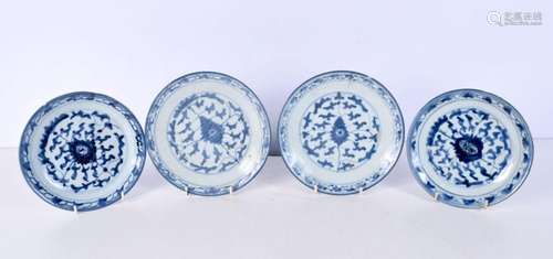 A collection of 19th Century porcelain plates possibly cargo...