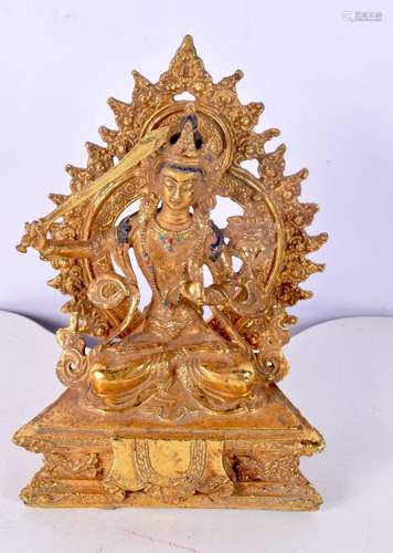 A South East Asian gilt bronze Buddha 18 cm