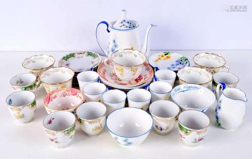 A collection of English and continental tea ware Grafton ,