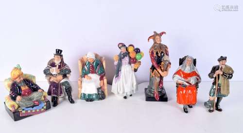 A collection of Royal Doulton figures The Judge, Forty winks...