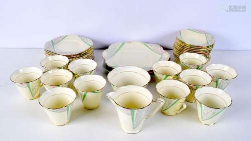 A collection of Art Deco style Grafton tea ware (Qty).