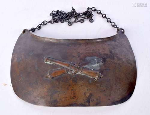 A Vintage bronze Gorget 22 x 17 cm.