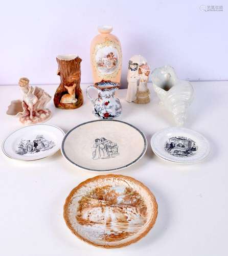 A collection of ceramics, Burleigh ware, Masons etc (11)