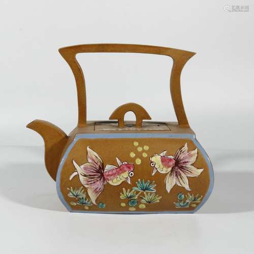 Purple sand lotus teapot